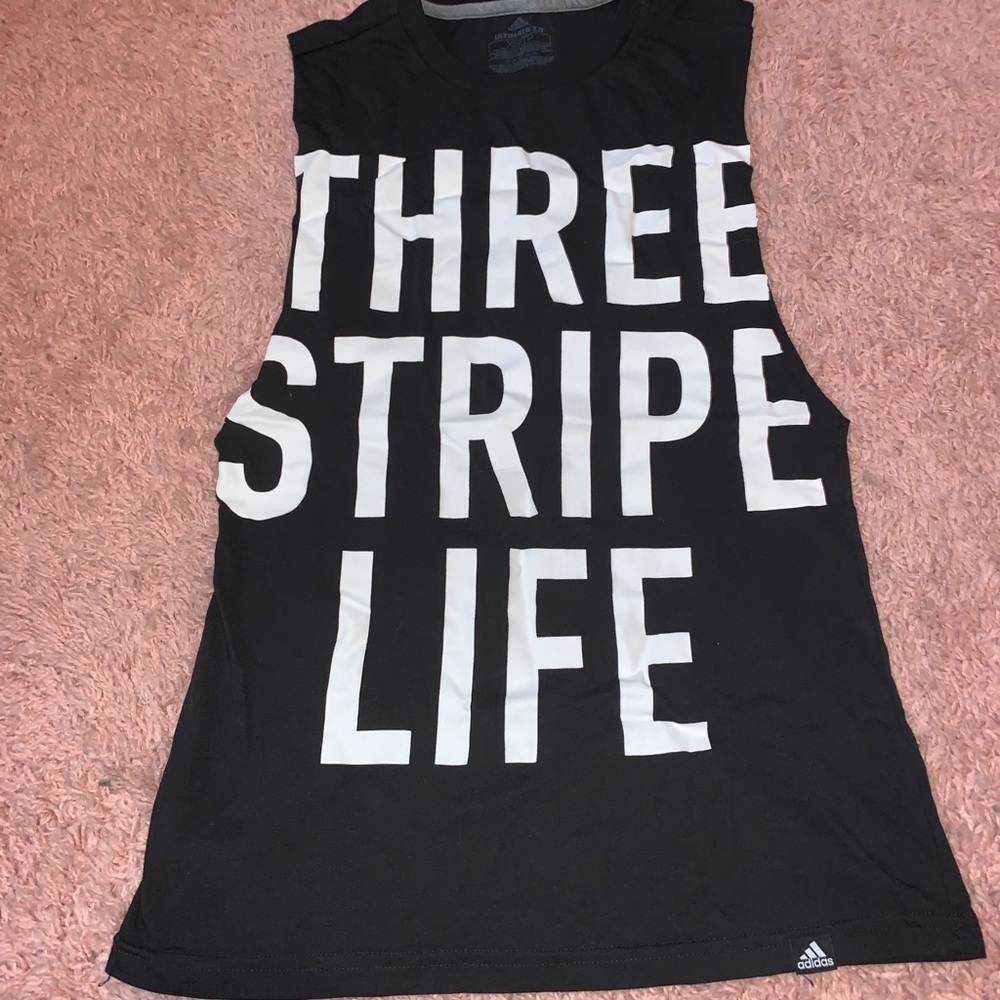 adidas three stripe life tank top